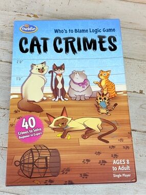 Thinkfun Who's To Blame Logic Game Cat Crimes 40 Crimes to Solve Complete